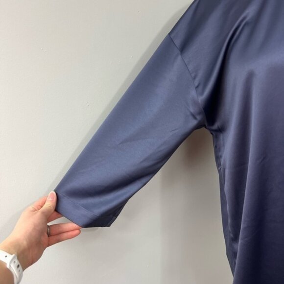 Eileen Fisher Purple Satin Blouse - Picture 2 of 12